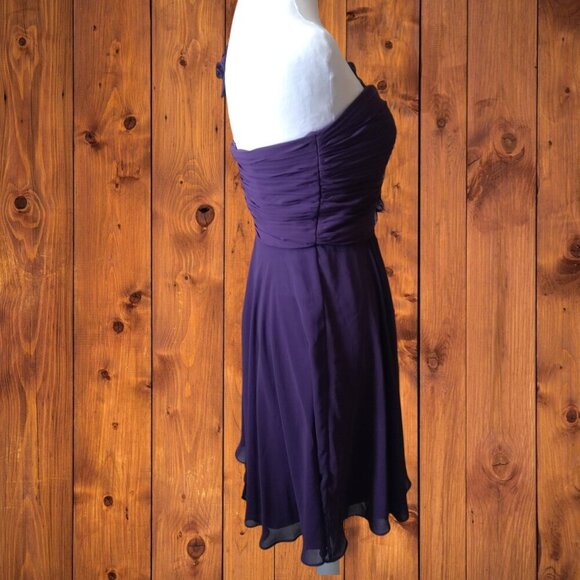 BEE DARLIN Women's Juniors Size 5/6 Purple One Shoulder Frilly Formal Dress NEW - Picture 8 of 9